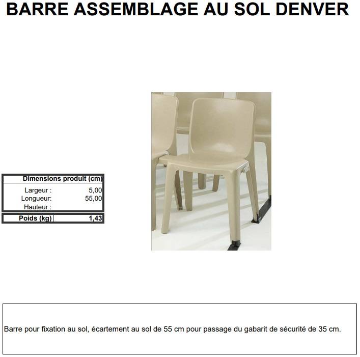 Dimensions barre au sol DENVER