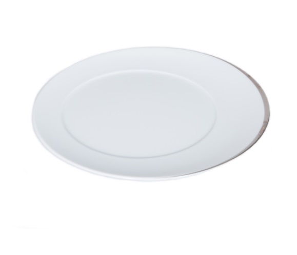 Assiette lunch Filet Or / Ellipse Argent